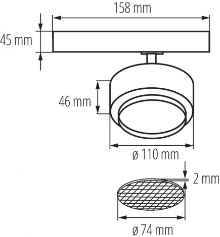 Трековый светильник трехфазный светодиодный Kanlux BTL 35654 (220V)