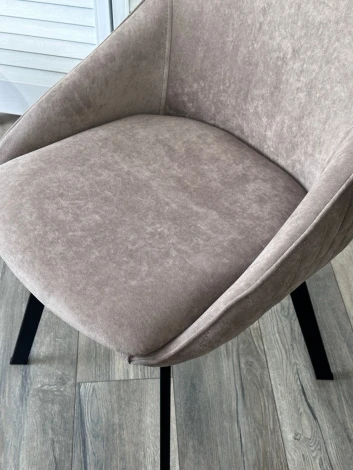 Стул CASA, 360 град. поворот. B5 Капучино, велюр / черный каркас,М-City