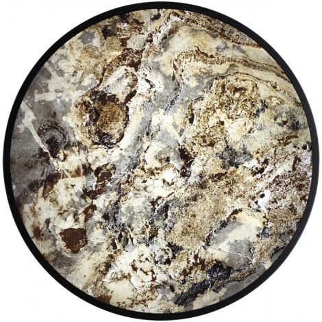 Настенно-потолочный светильник Odeon Light Bergi 5064/50L черн./серо-беж./металл/натур.камень/акрил с переключ.цветов.темпер. LED 50W 3000К/4000K/6000K (220V, круглые)