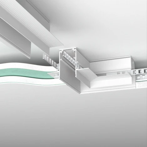 Коннектор угловой для встраиваемого шинопровода под ГКЛ 9,5мм (белый) Elektrostandard Slim Magnetic 85214/00 (48V)