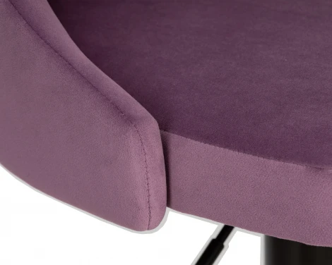 Стул барный DOBRIN JOSEPH BLACK (пудрово-сиреневый велюр (MJ9-52)) 5021_BlackBase-LM BLACK, цвет сиденья пудрово-сиреневый (MJ9-52), основания черный