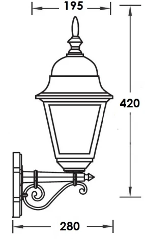 Настенный фонарь уличный Oasis Light 79901M Bl (220V, IP44)