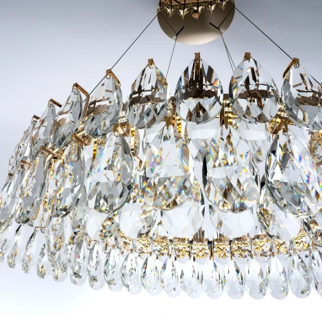 Подвесная люстра светодиодная хрустальная с регулировкой цветовой температуры Modelux MODELUX ML.6901.800P GD