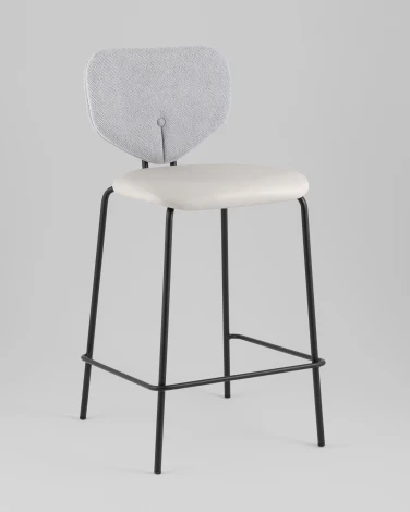 Стул полубарный Masey серый с серой экокожей Stool Group арт.УТ000039583