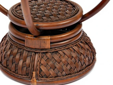 Столик кофейный Andrea ротанг, D60х50см, Pecan Washed (античн. орех) Tetchair 8301