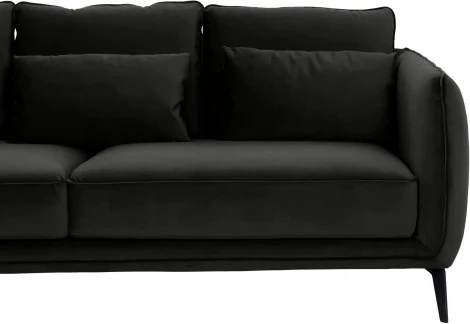 Диван Amsterdam трехместный ОГОГО (арт.342355), (Ткань/Черный)