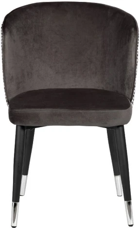 Стул велюр серый 54*57*80см с ч/б спинкой Garda Decor арт.30C-1232F GR