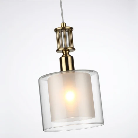 Подвесной светильник Odeon Light Saga 5088/1 античная бронза/стекло E14 1*40W (220V, на проводе, круглые)