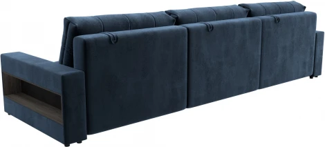 Диван прямой с полками Лига-053 НПБ Лонг Лига Диванов (Велюр) арт.128924