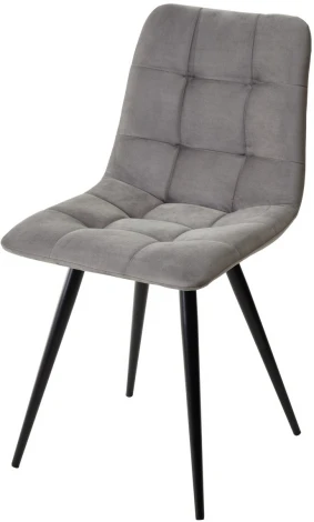 Стул CHILLI-Q светло-серый #26, велюр / черный каркас
