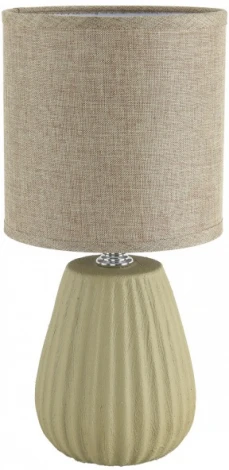 Настольная лампа Lumion Asela 8160/1T бежевый, керамика/текстиль E14 1*40W 220V (выключатель, круглые)