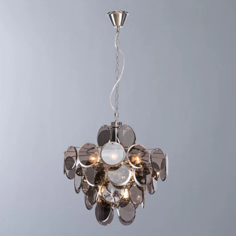 Подвесная люстра каскадная Divinare Chloe 7566/02 SP-8 (220V, хрусталь, на цепи)