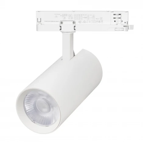 Трековый светильник трехфазный LED LGD-GERA-4TR-R90-30W Warm3000 (WH, 15 deg, 230V) (Arlight, IP20 Металл) 055189