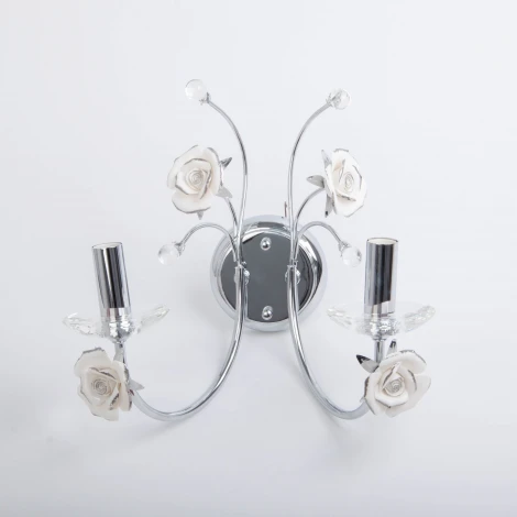 Бра Abrasax 2031/2(chrome) (220V, свеча, цветы, розы)