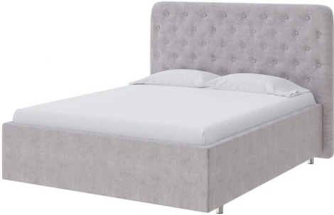 PROxSON Кровать Classic Large (Ткань: Велюр Лофти Серый) 140x200