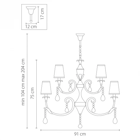 Подвесная люстра Osgona Cappa 691154