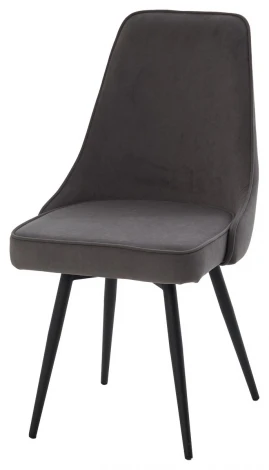 Стул БЕРТИ 360 град. поворот. B28 Темно-серый, велюр / черный каркас M-City 64735