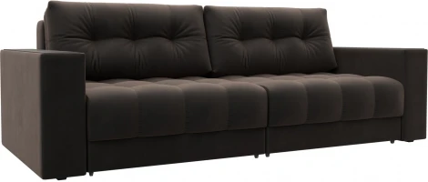 Диван прямой с декором Лига-049 НПБ Лига Диванов (Велюр) арт.128391