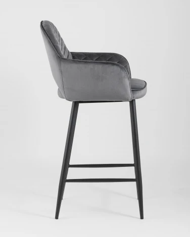 Стул полубарный Stool Group Венера диамант велюр серый УТ000004925