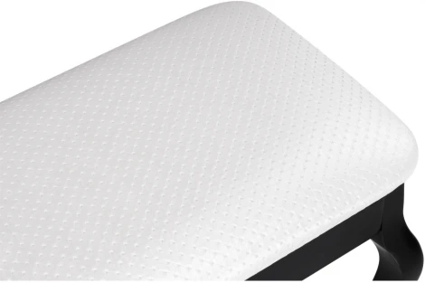 Банкетка Woodville Лусте черная / кожзам белый пунто 515166