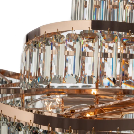 Подвесная люстра Citilux Naiad CL315192 (220V, хрусталь, подвески, на цепи)