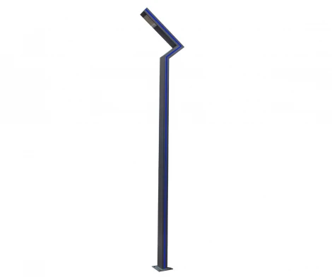 Уличный наземный светильник на солнечных батареях серый с солнечной батареей LED 40W (4000K) декоративная подсветка синяя. Kink Light Сания 09203-F(220V/Solar),16(05)