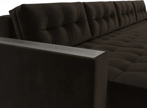 Диван П-образный с декором Лига-049 НПБ Лонг Лига Диванов (Велюр) арт.128561