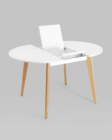 Стол Stool Group Rondo 100-135*100 бук/белый УТ000035280