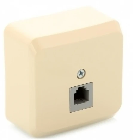 Телефонная розетка накладная RJ-11 (кремовый) Systeme Electric Этюд TELA-001K