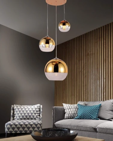 Подвесной светильник Lumina Deco Veroni LDP 1029-3 GD (220V, на проводе, шар)