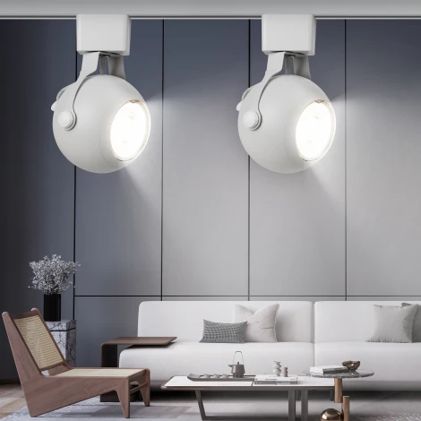 Трековый светильник ЭРА TR35-GU10 WH (220V, шар)