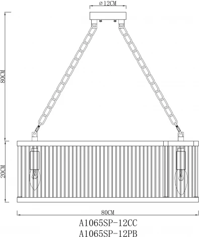 Подвесная люстра Arte Lamp Anetta A1065SP-12PB (220V, на цепи, круглые)