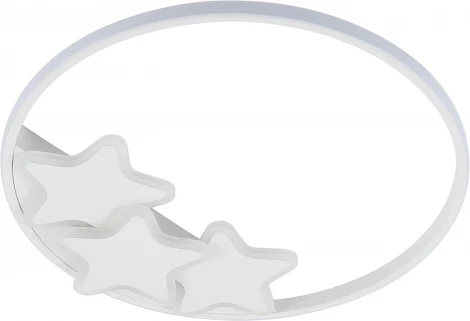 Потолочная светодиодная люстра Natali Kovaltseva Stars LED LAMPS 81180 с пультом ДУ, моб. приложением 100W, белый, LED (регулировка яркости, 220V, круглые, звезды)