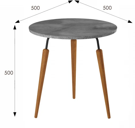 Стол журнальный BeautyStyle 22 орех гикори grey/черный/бук от фабрики Mebelik