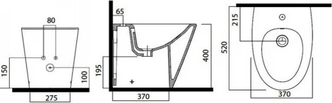 Биде напольное Am.Pm Admire C103111WH