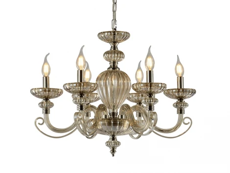 Подвесная люстра Newport 12800 12806/C cognac (220V, на цепи, свеча)