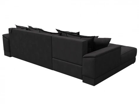 Диван угловой НордСтар левый угол (ДСП,Брус/Пластик/Замша/Коричневый) Лига Диванов 128211L