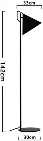 Торшер Kink Light Райви 08482-F,19 черный E27 1*60w (220V, выключатель)