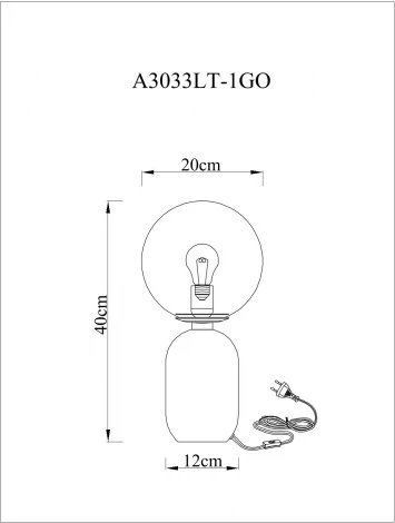 Интерьерная настольная лампа Arte Lamp Bolla-sola A3033LT-1GO
