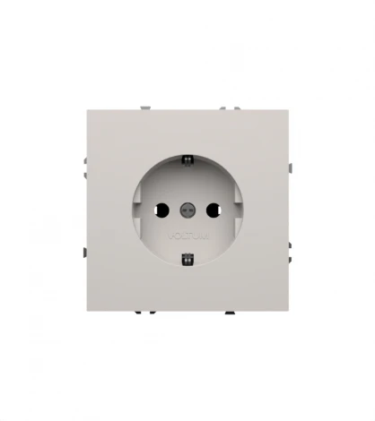 Розетка с заземлением (белый матовый) Voltum S70 VLS040102