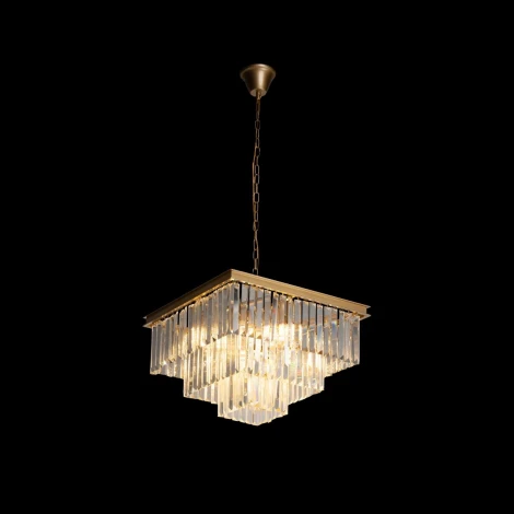 Подвесная люстра каскадная Loft IT Prism Clear 10019/500S (220V, хрусталь, на цепи)