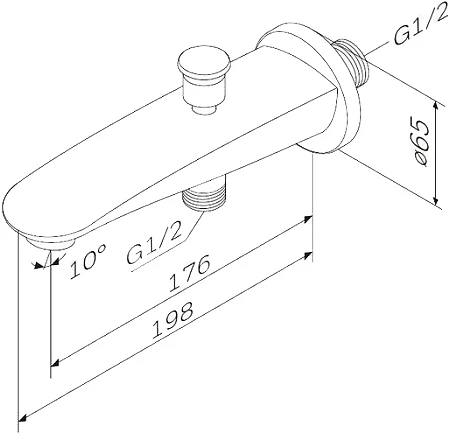 Излив Am.Pm Like F8070100 для ванны с душем