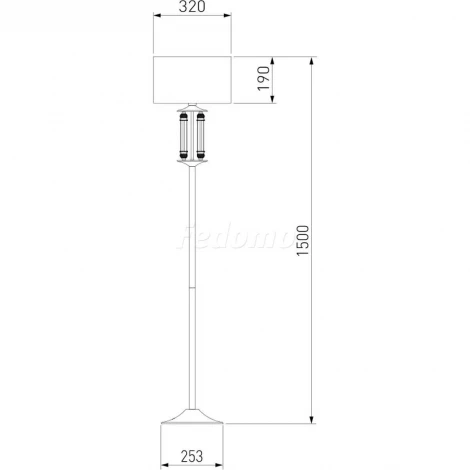 Торшер Eurosvet Adagio 01046/1 сатин-никель (220V, выключатель, круглые)