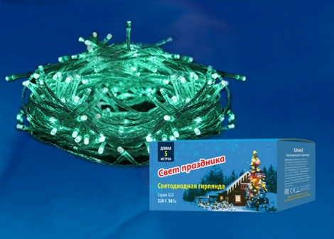 Гирлянда Uniel ULD-S0500-050/DTA GREEN IP20