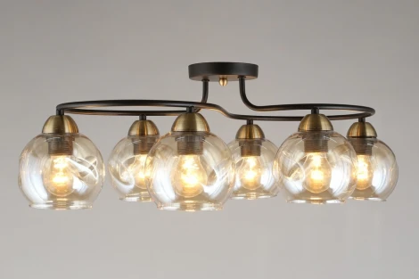 Потолочная люстра на штанге Omnilux Carini OML-95007-06 (220V, шарики)