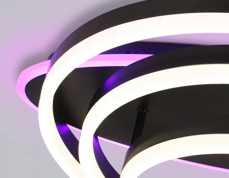 Потолочный светодиодный светильник с пультом Ambrella Acrylica Disk FA8524 (220V, умный дом - Smart Life, круглые)