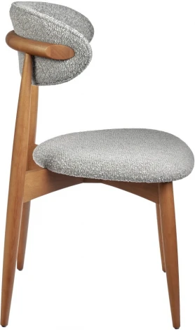 Стул Bradex Home Lucas светло-серый букле с ножками цвета орех (RF 0547)