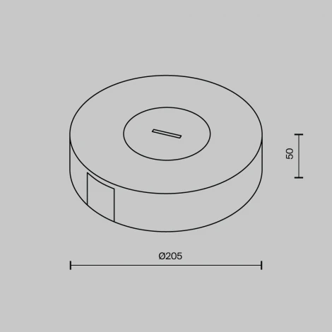 Потолочная чаша Parity накладная с коннектором питания черная комплект Maytoni Accessories for system Parity TRA130SC-1B (48V)