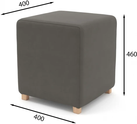 Пуф Arsko Мозли 1 каменный велюр