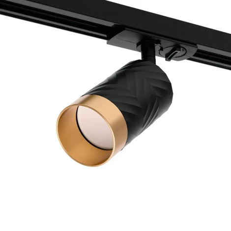Трековый светильник однофазный Wolta WTL-GU10/09BG под лампу GU10 Черный / Золотой LINEA